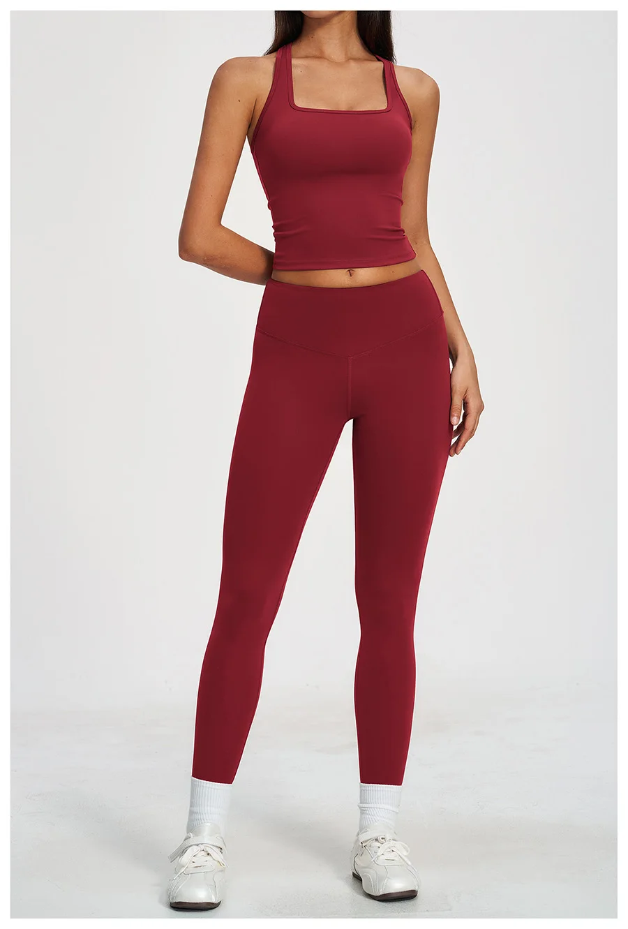Yoga-Set 2-teilig Damen Fitness Sportbekleidung Naked Feel Sport-BH Gym Laufhose Po-Formende Leggings Workout-Outfit Activewear – Detail 9