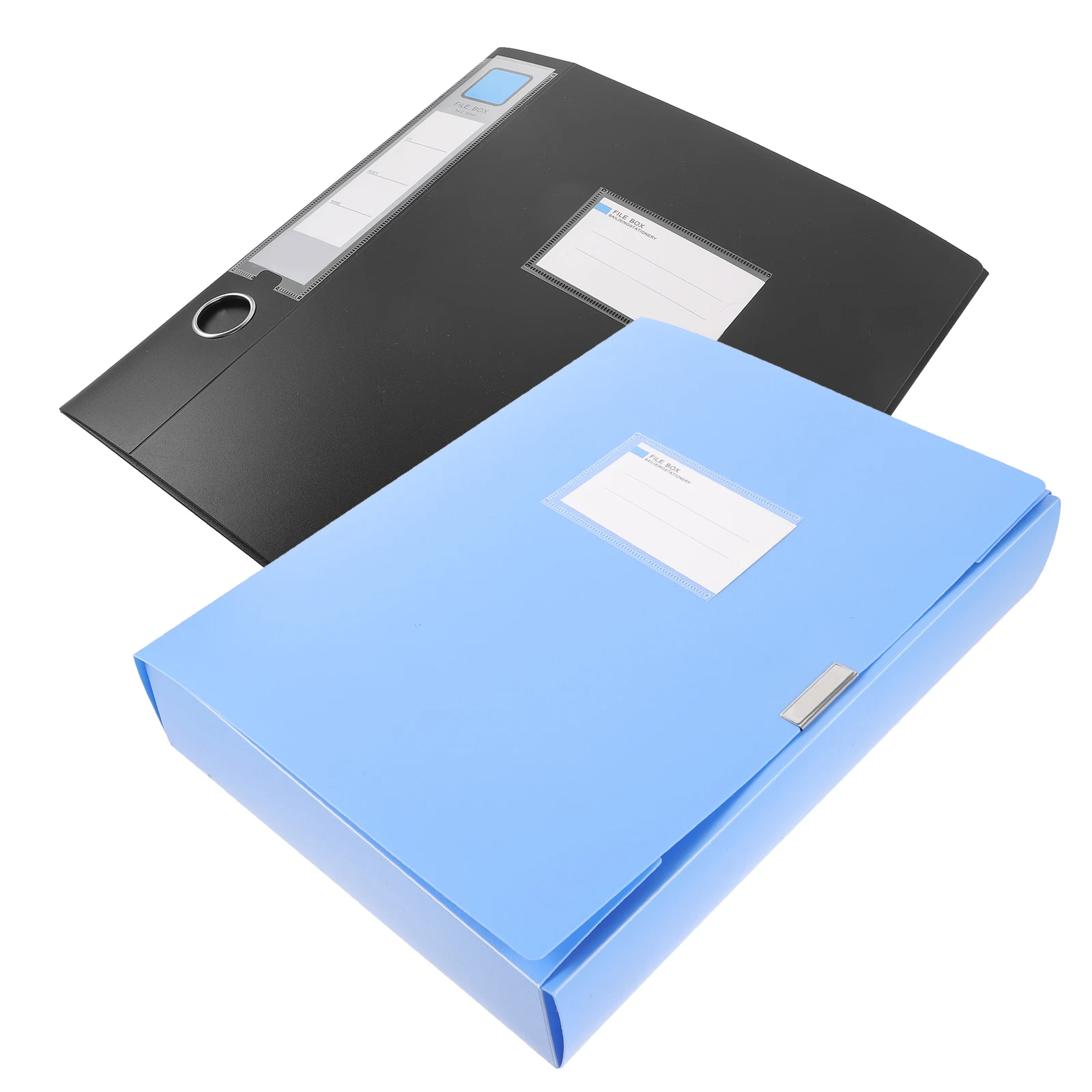 

2 Pcs Folder Information Box Paperwork Organiser Large Capacity File Document Organizer Scalable Plastic Office Pp Holder