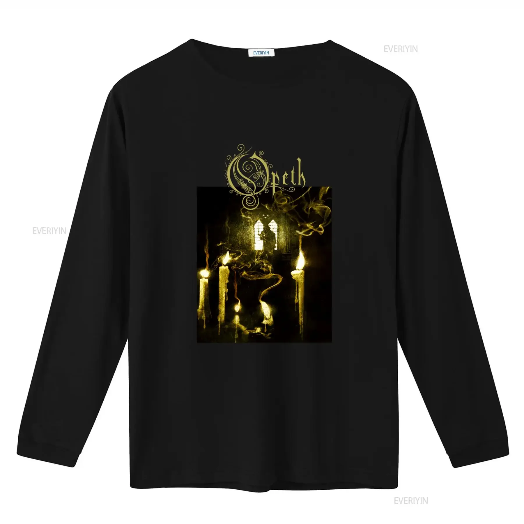 Opeth Ghost Reveries Album Inspired Progressive Metal Gothic Candlelit Design T Shirt vintage Washed Casual Breathable