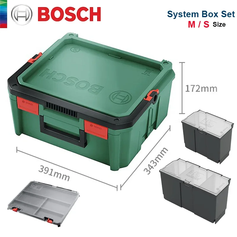 Bosch Tool System Box Set Stackable Storage Box Accessories Multifunctional Combination Tool Attachments Handbag Toolkit Bag S/M