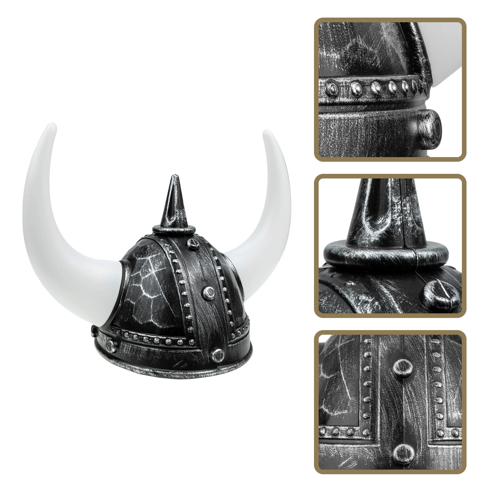 

Viking Horn Hat Football for Men Trumpet Ornament Rome Costume Plastic Man Adult