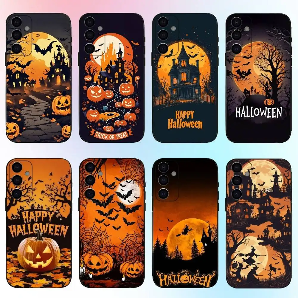

Halloween cartoon fun Phone Case For Samsung Galaxy A73,A72,A71,A70,A53,A52,A51,Others Soft Black Cover