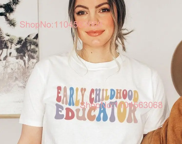 Wczesna edukacja T-shirt z edukatorem przedszkola Dostawca nauczyciela Edukacja Maluch Szkoła podstawowa z długimi lub krótkimi rękawami