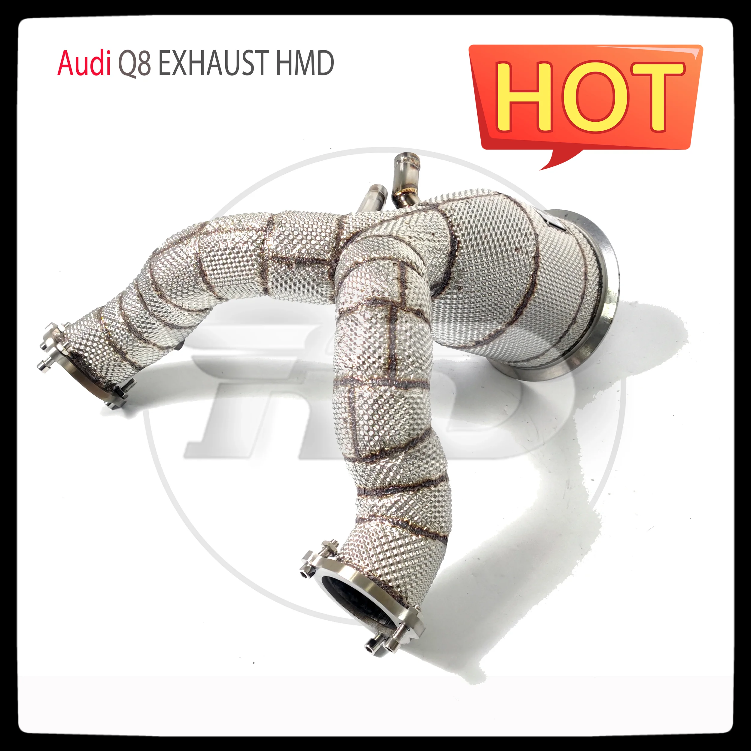 

HMD Exhaust Manifold High Flow Downpipe for Audi Q8 3.0T Car Accessories With Catalytic Header Without Cat Catless Pipe