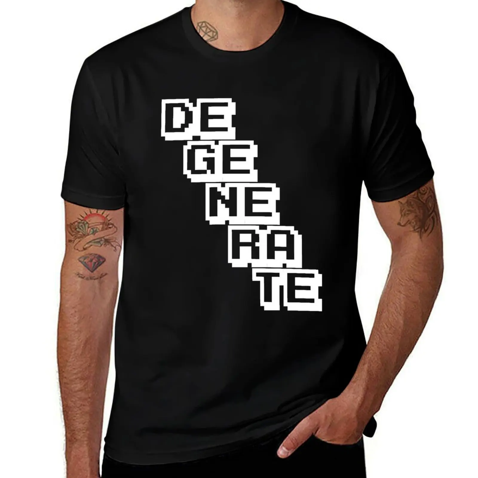 Degenerate Code T-Shirt Athletic Quick Dry for Men T-Shirt