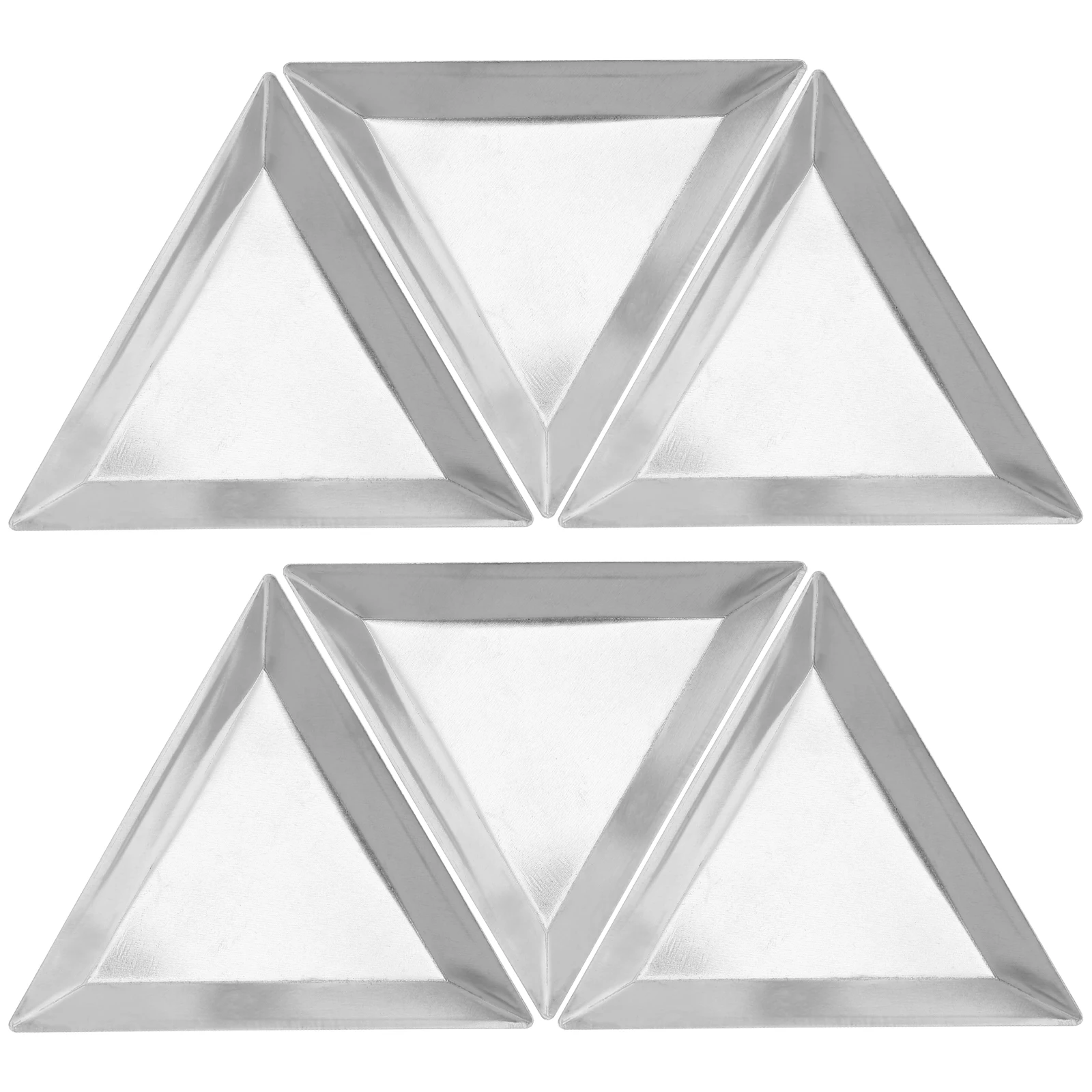 

6 Pcs Stainless Steel Weighing Pan Jewelry Lab Mixing Tray Epoxy Resin Silver Sample Boats