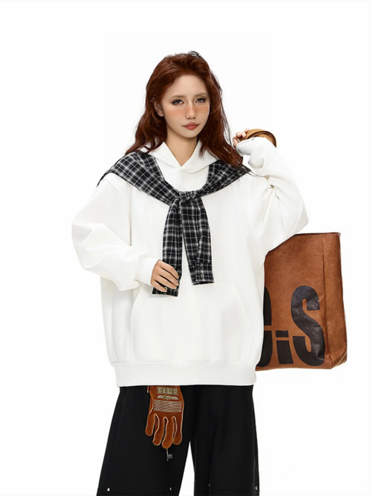 

Американская ретро-толстовка в клетку с капюшоном для мужчин, осенне-весенняя, повседневная, с полосатым дизайном, имитация двухслойности, для подростков и пар