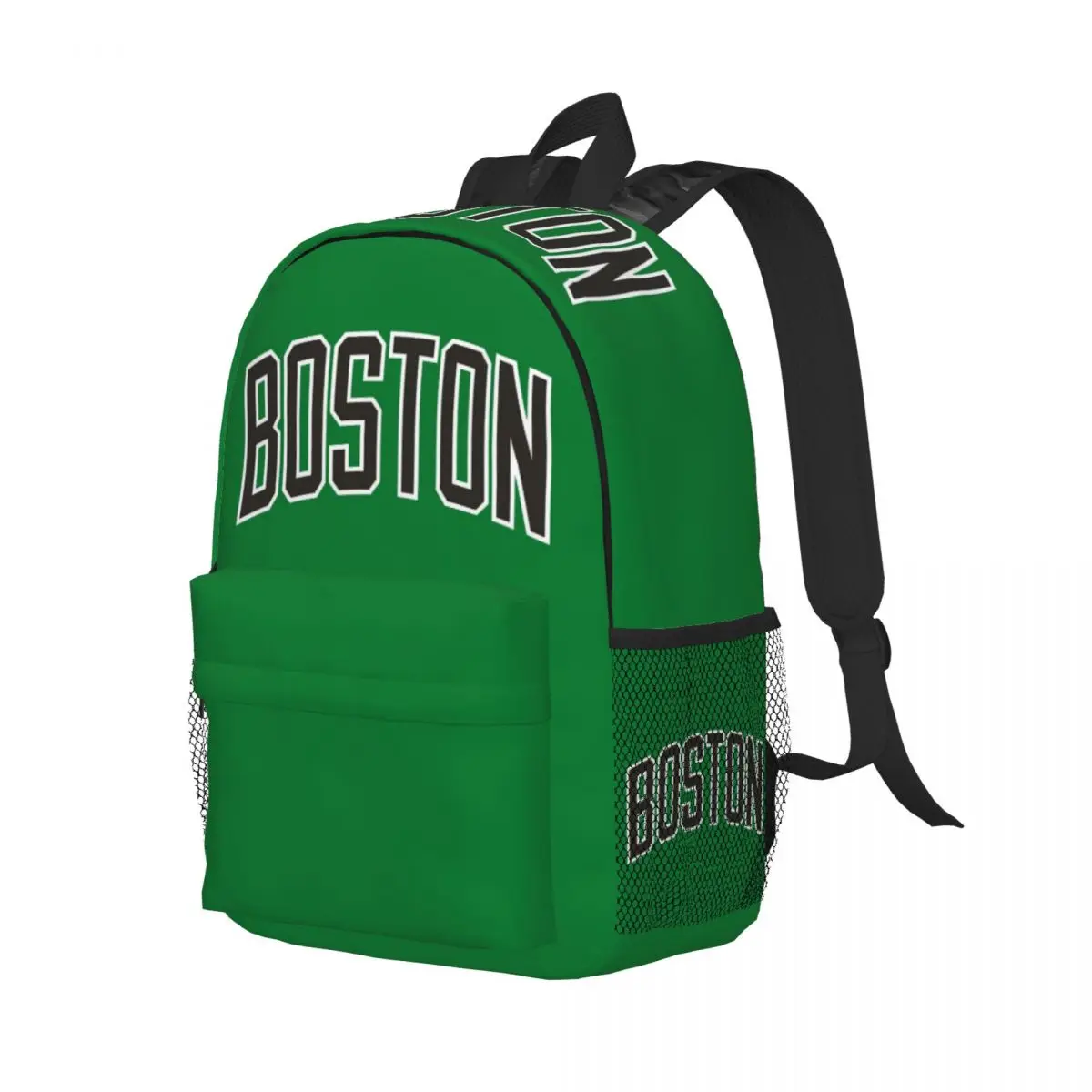 Green-Boston Team New Fashionable Pattern School Bag Print Lightweight Backpack 15inch