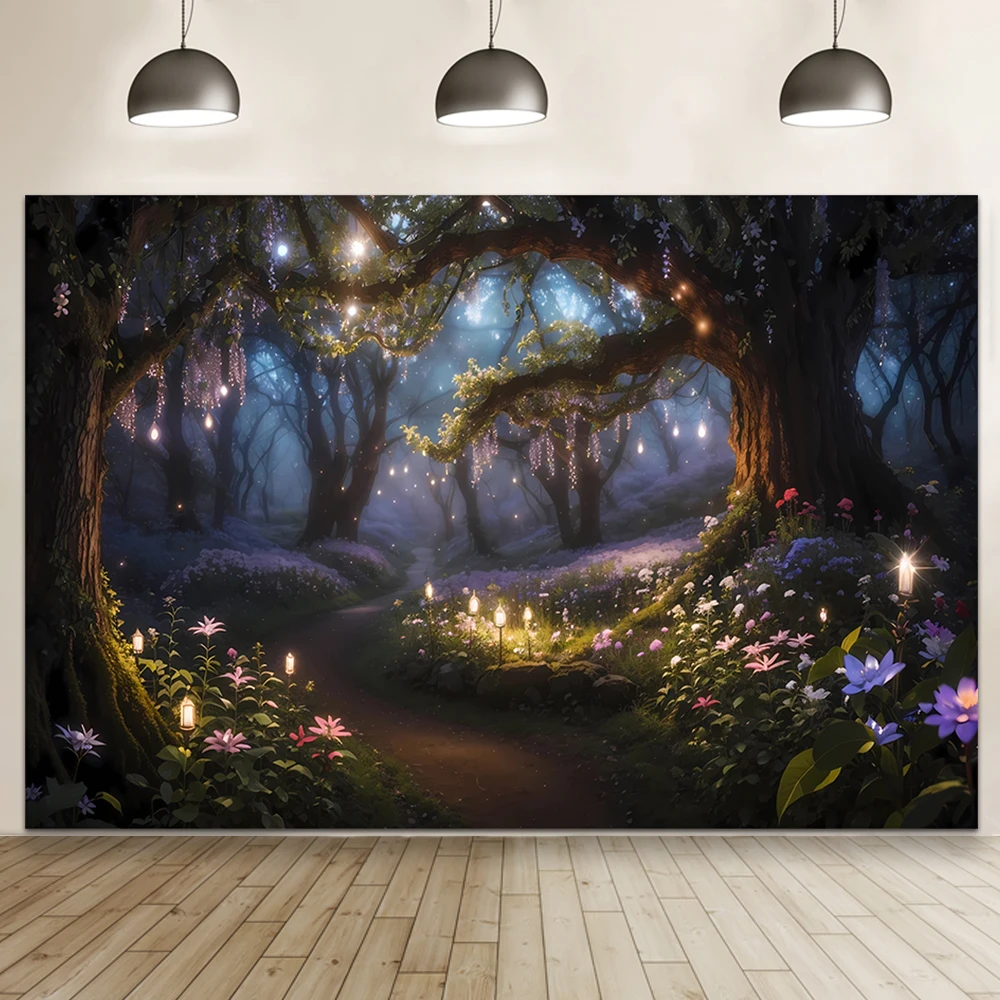 Photography Background Spring Fantasy Jungle Butterfly Magic Fairy Birthday Party Backdrop Video Photo Wall Photo Booth Props