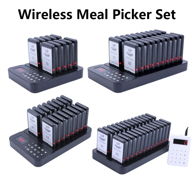 

Wireless Meal Picker Set Restaurant Ringing And Calling Device Queuing Number Calling Device Guest Waiting Calling System