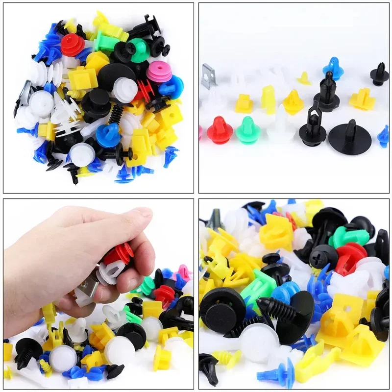 100/50 Pcs Car Clips Fastener Screws Bumper Interior Decoration Auto Plastic Random Mixing Universal Plastic