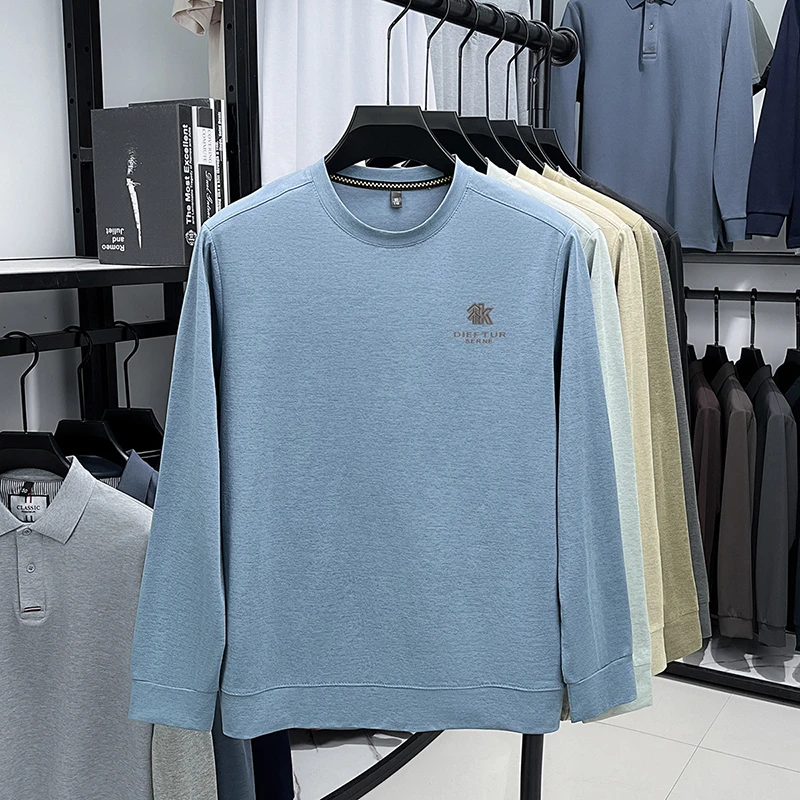 2026 Neues Herren-Basic-Sweatshirt aus Komfortablem, Atmungsaktivem Stoff mit Langen Ärmeln für Herbst und Winter – Detail 18