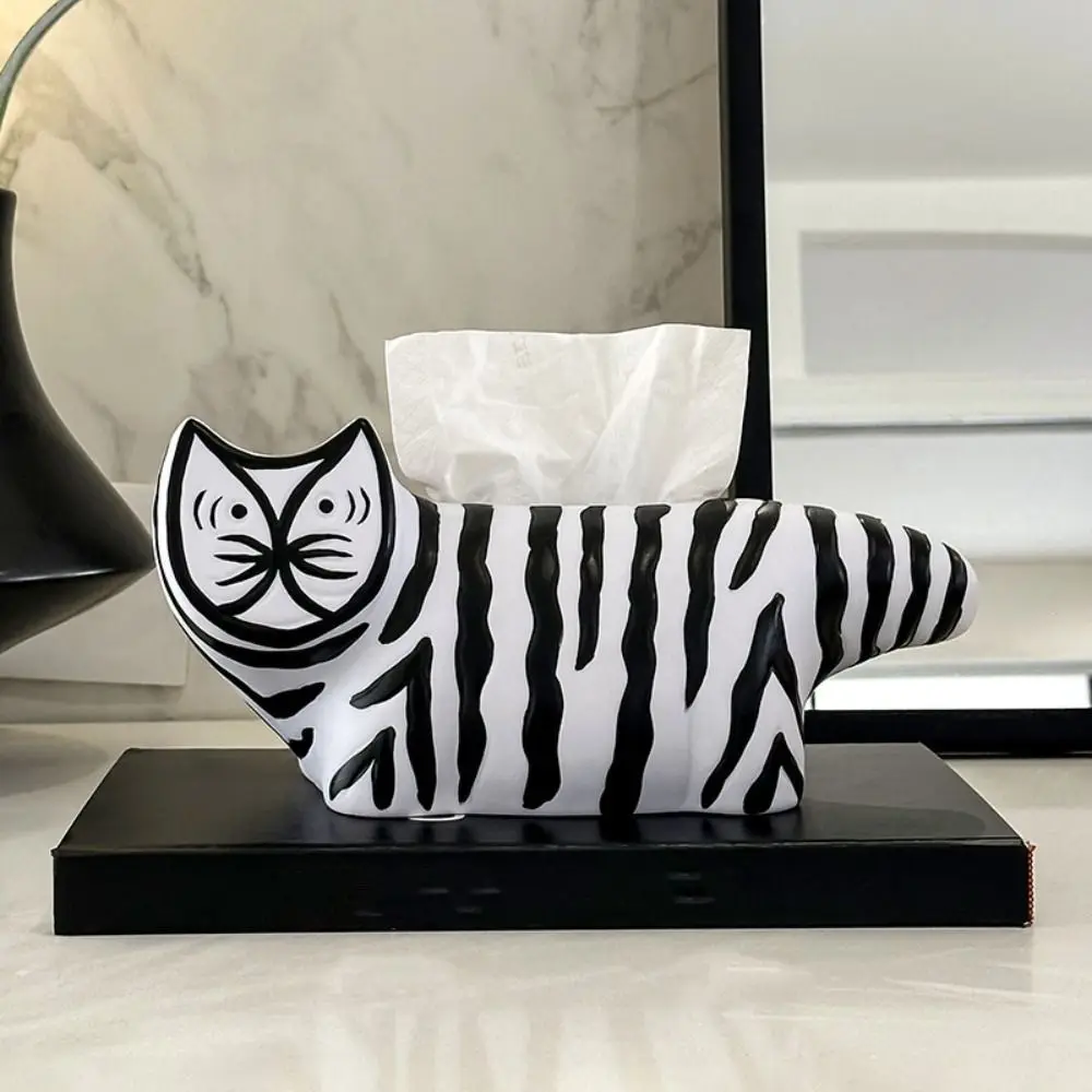 

Desktop Decoration Modern Cat Ornament Cute Exquisite Tissue Box Cartoon Creative Paper Box Car