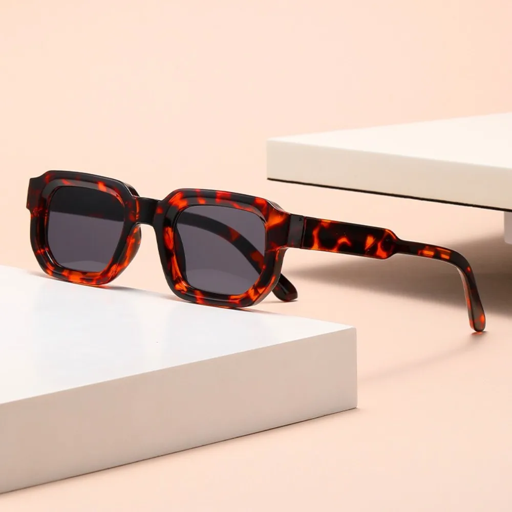 Lightweight Small Frame Square Sunglasses Punk UV400 Women Sun Glasses Polygon Square Retro Eyewear Photography