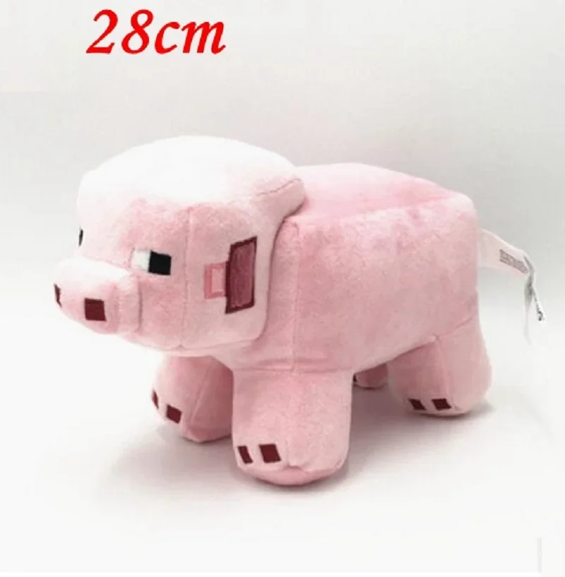 25cm-60cm Minecrafte Pig Stuffed Plush Toys Doll Iron Golem Zombie Enderman Ocelot Ender Dragon Kid Birthday Gift