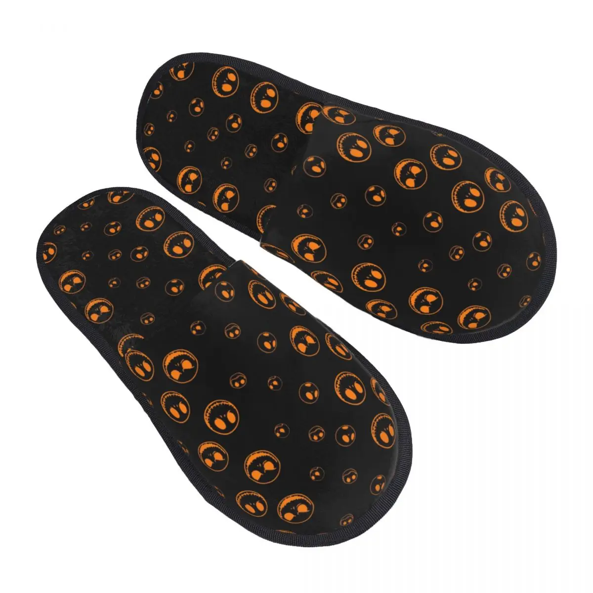

Изготовленные на заказ домашние тапочки Jack Skellington Face из мягкой пены с эффектом памяти, женские уютные теплые нескользящие тапочки на подошве