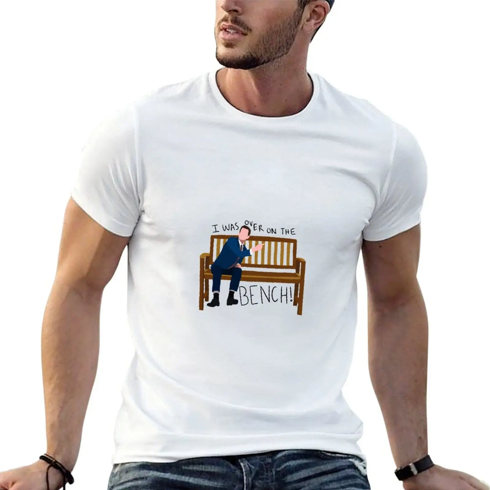I Was Over on the Bench! T-Shirt Casual Loose Fit Summer Tee Shirt