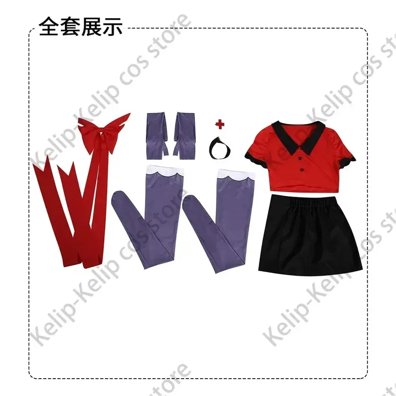qq28LQVaggie Disfraz de Cosplay Anime Hazbin Traje Fiesta de Halloween Hotel Carnaval Uniforme Disfraces Cos Disfraz Mujer Adulta