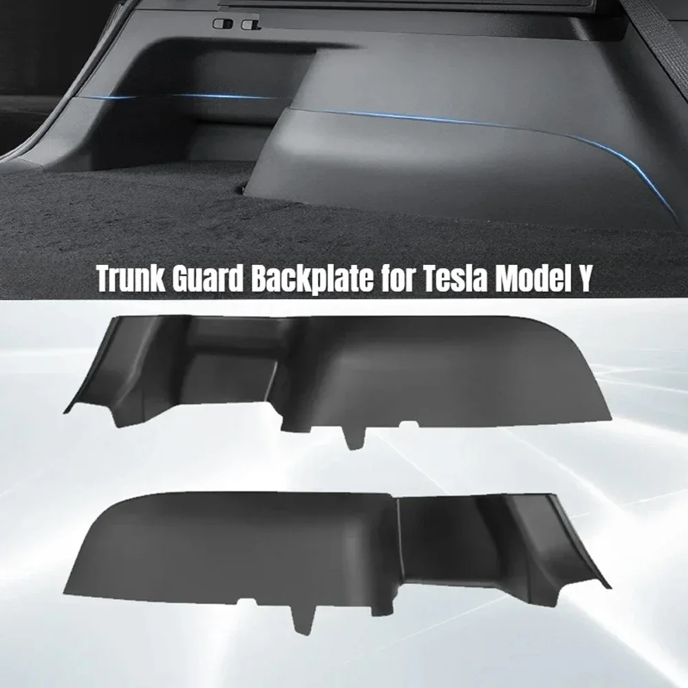 BEVO For Tesla Model Y 2021-2024 5 Seater Rear Trunk Side Protector TPE Cover Fluff Surface Corner Protection Guards Accessories