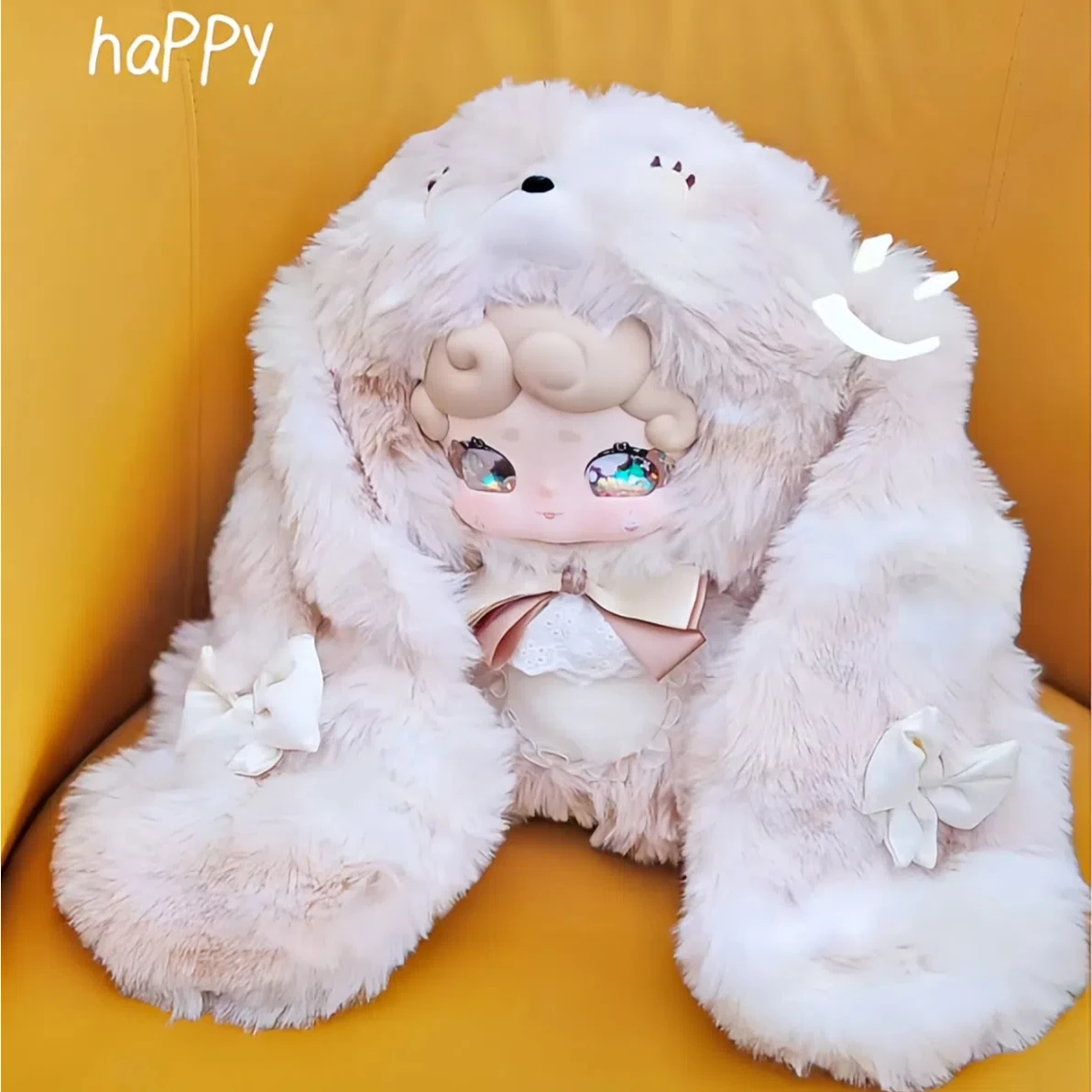 Em estoque cervo da sorte nai doce chá coelho 600% boneca grande caixa cega areia movediça globo ocular detalhe bordar o melhor presente