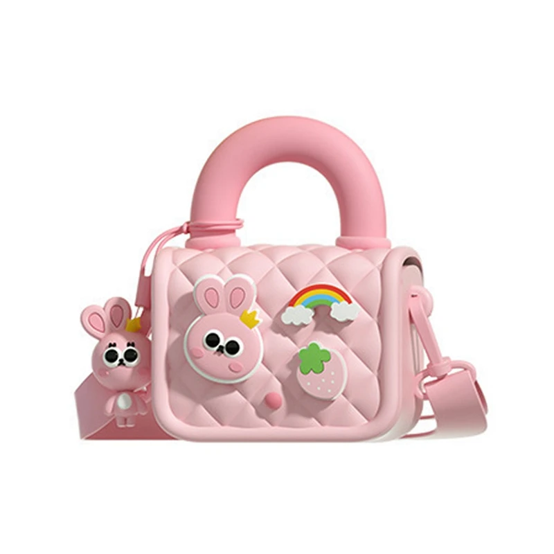 Multifunctional Children's Camera Bag Portable Cute Handheld Coin Purse Camera Replacement Parts Accessories Pink