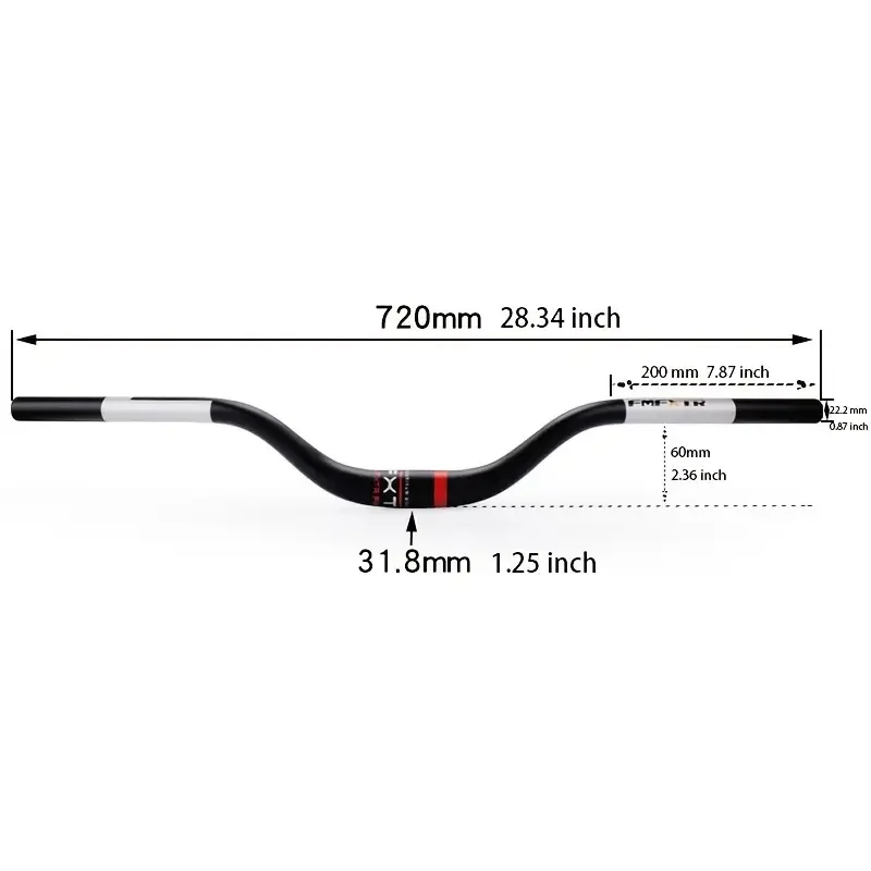 MTB Bicycle Handlebar Bike Swallow-Shaped Handlebar 720mm