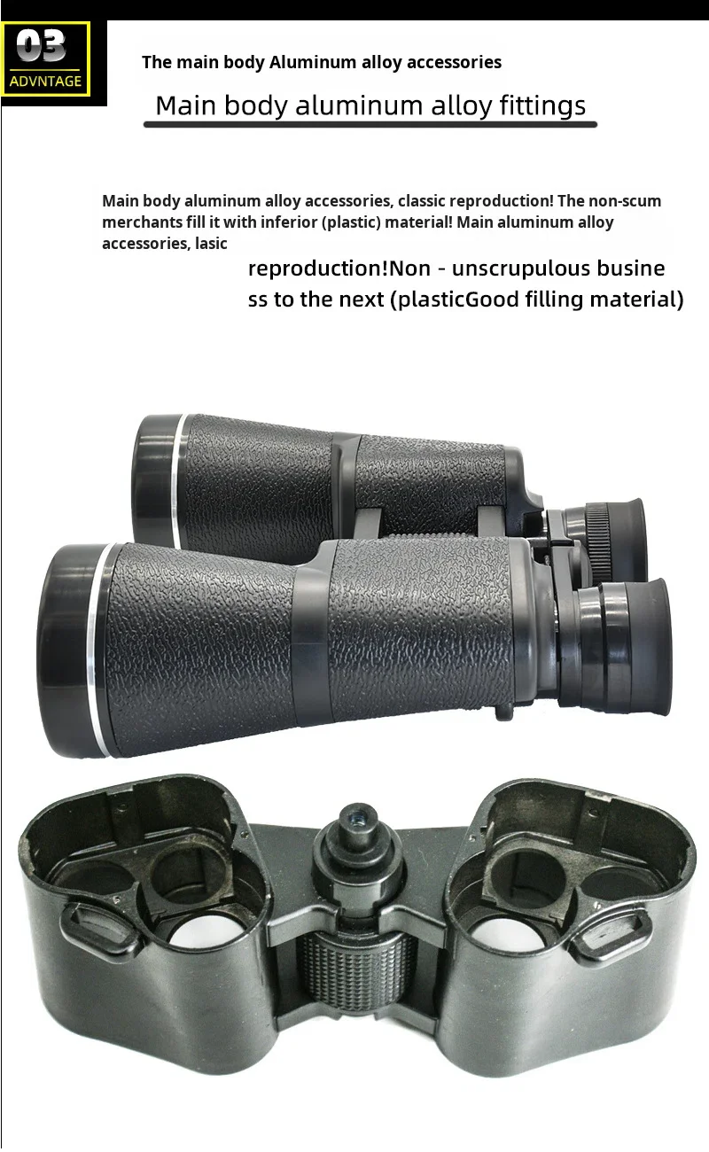 Gran Aumento nuevo estilo 20X50 binoculares telescopio impermeable Bak4 prisma ABS para conciertos deportivos al aire libre y observación de aves