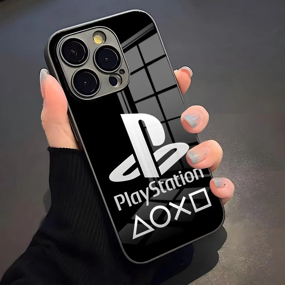 PS5 شعار اللعب محطة جراب هاتف آيفون 17 برو ماكس 16 15 14 برو ماكس 13 11 X Xs Xr 8 7Plus غطاء زجاجي #5