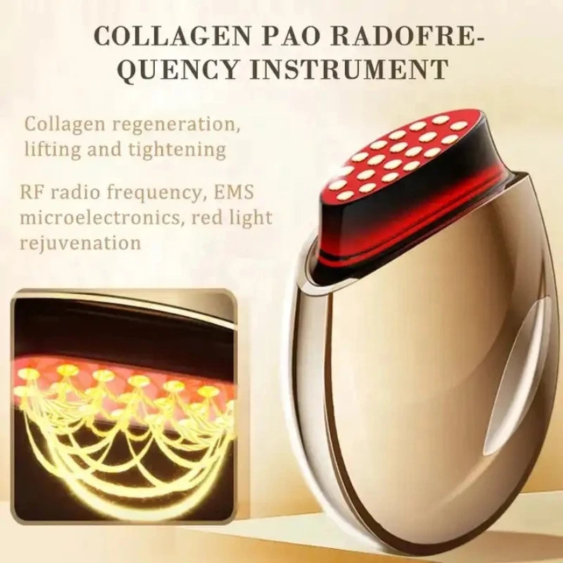 Collagen Regeneration Facial Massager EMS Beauty Instrument Red Light Lifting Tighten Collagen Cannon Skin Rejuvenation Machine