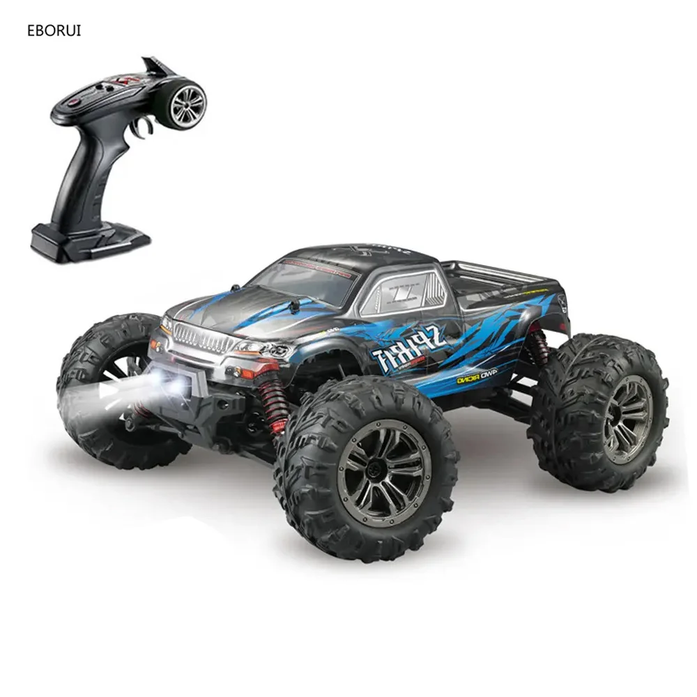 EBORUI Q901 Brushless Motor RC Car 1:16 2.4G 4WD High Speed 52km/h Proportional Control RC Truck Car with LED Light RTR Gift Toy