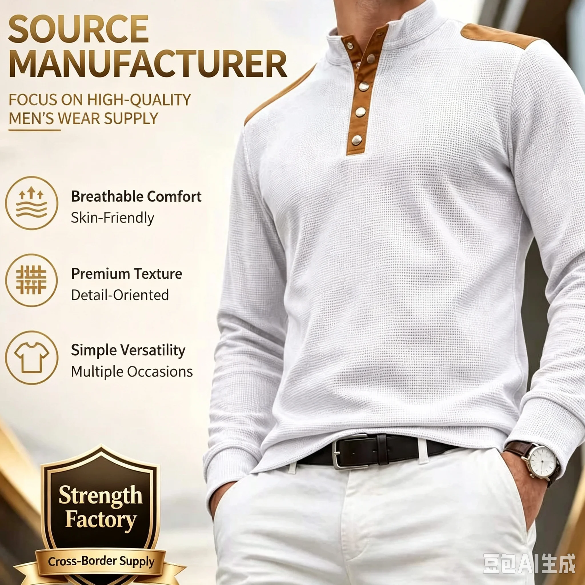 Spring and autumn solid color sports long-sleeved tops for men, fashionable and casual stand-up collar outdoor men's pullover