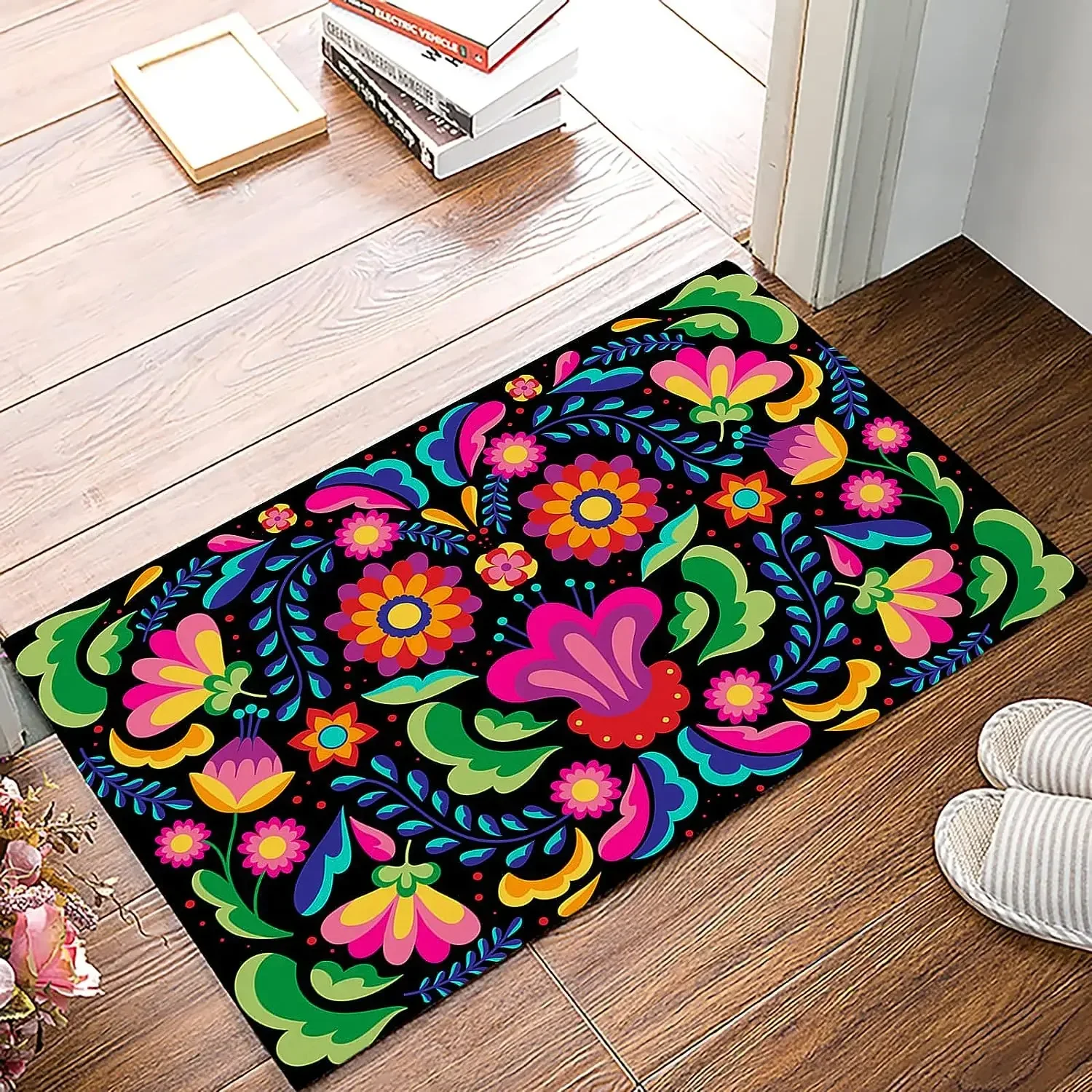

Mexican Day of The Dead Entrance Doormat Decor Kitchen Hallway Balcony Runners Rug Living Room Carpet Bedroom Non-slip Floor Mat