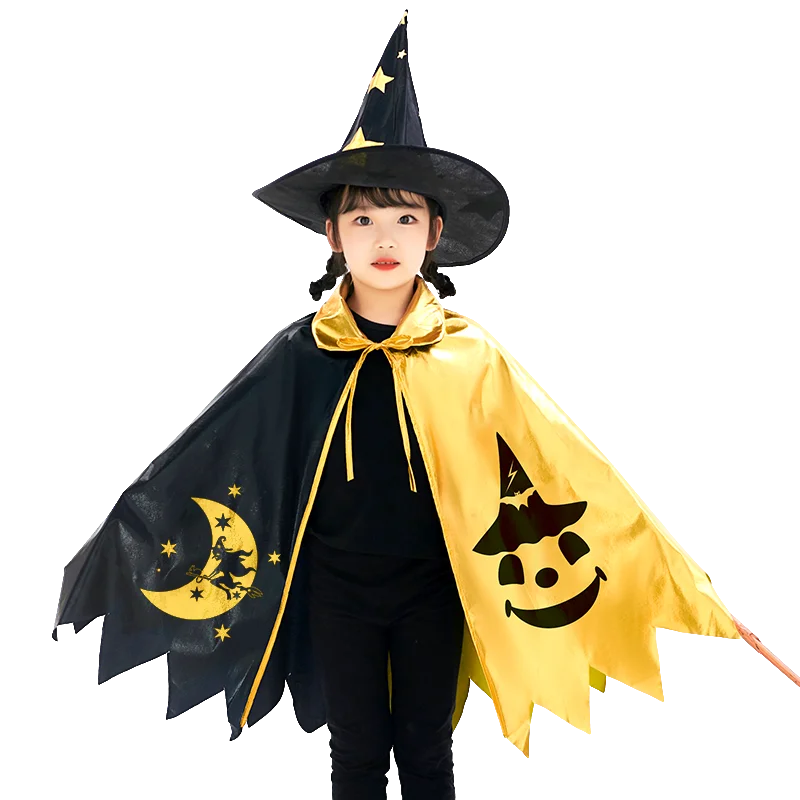 عباءة الأطفال، مخطط الألوان الصفراء والأسود، زي الهالوين للأطفال، زي أداء رياض الأطفال، دعائم COS