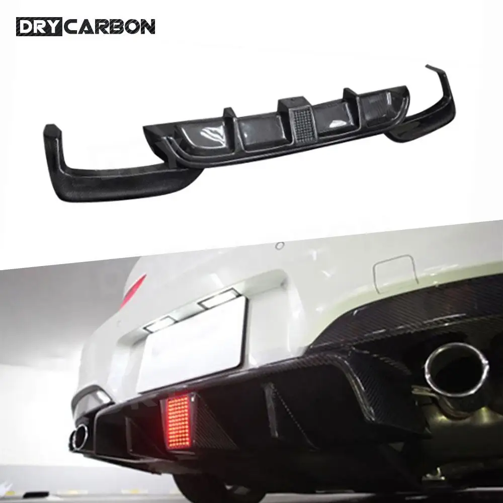 

Carbon Fiber Rear Diffuser Bumper Lip With LED Light For BMW 6 Series F06 F12 F13 M6 M Sport 2012 2013 2014 2015 2016 2017