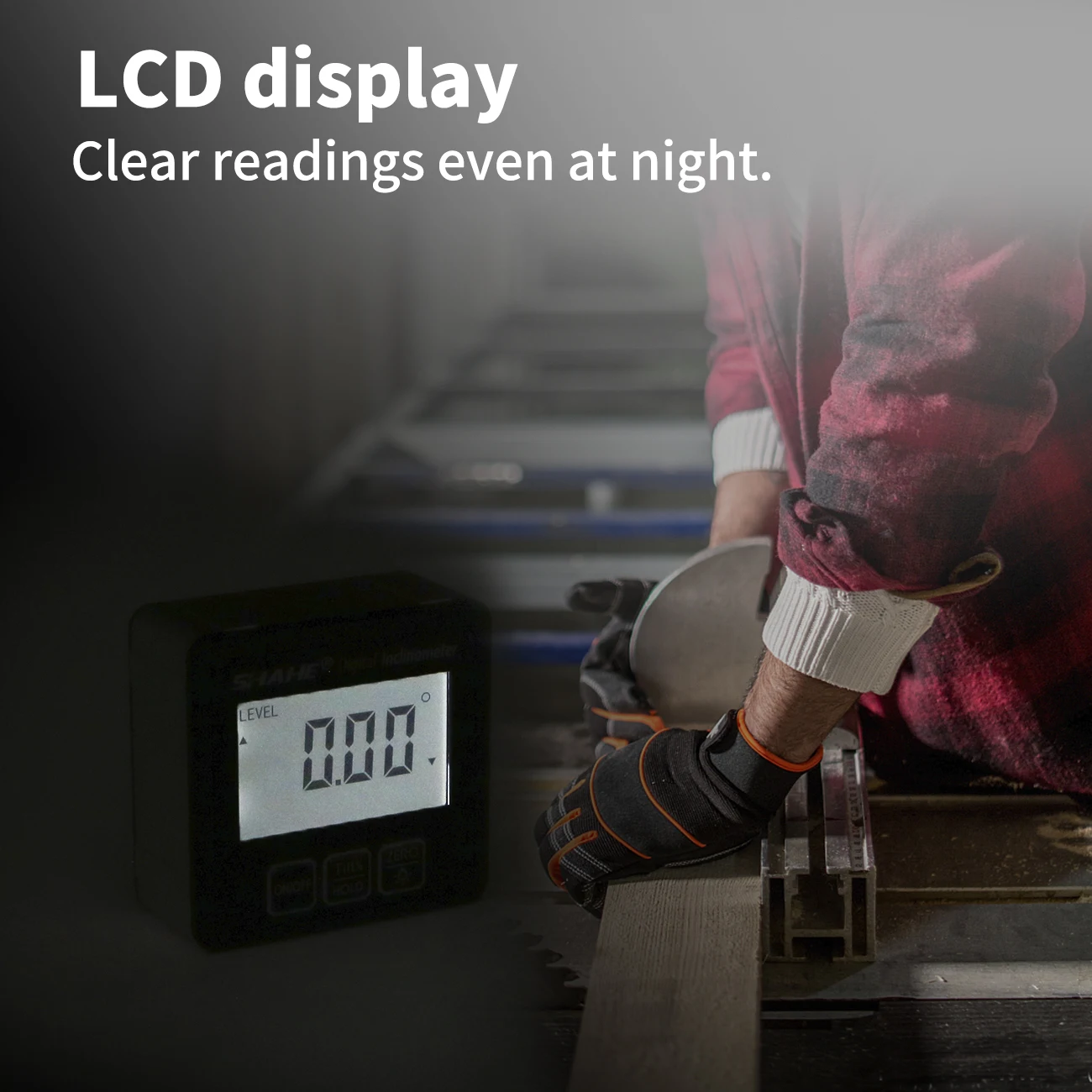 SHAHE Magnetic Digital Inclinometer Level Box Aluminum Alloy Angle Meter Finder