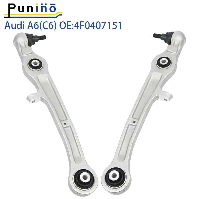 

Punino Pair Front Lower Suspension Control Arm Straight For Audi A6 4F2 4FH 4F5 A6L C6 4F0407151 4F0407151A