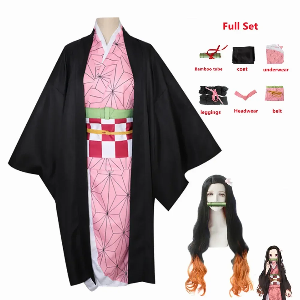 

Adult Kimetsu No Yaiba Woman Anime Kimono Kamado Nezuko Cosplay Costume