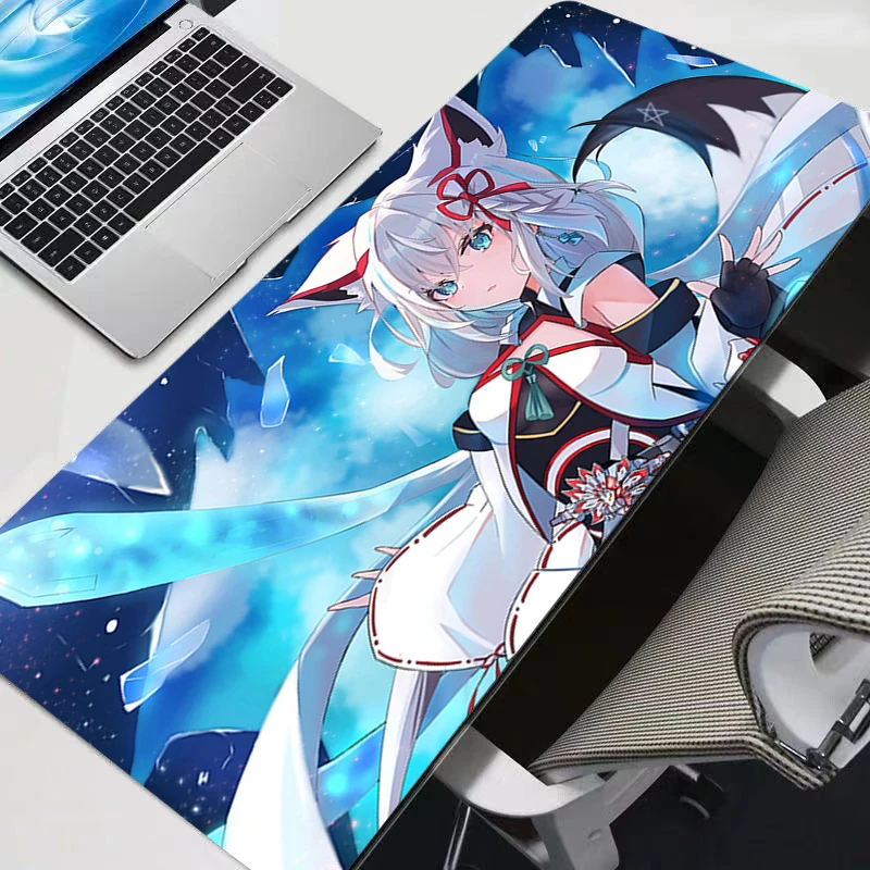 

Mouse Pad Computer Keyboard Pad Carpet Large XXL Gaming H-hololive Shirakami Fubuki Accessories Mousepad PC Gamer Desk Mat Table