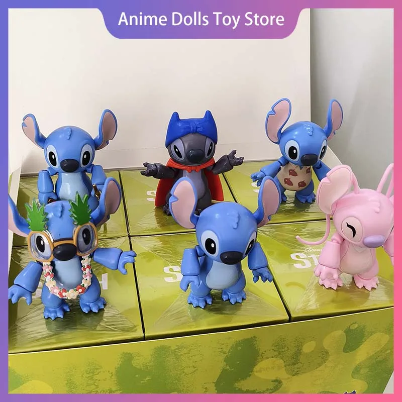 

Genuine Stitch Assembly Series Blind Box Disney Anime Cartoon Movable Joints Assembly Toy Desktop Decor Collection Birthday Gift