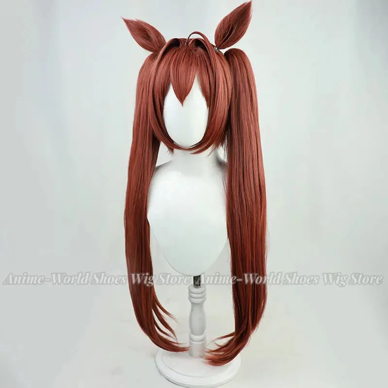 

qq273Umamusume: Pretty Derby Daiwa Scarlet Cosplay Wig Ears Tail Straight Ponytails Hair Women Girls NEW Idol Role Play
