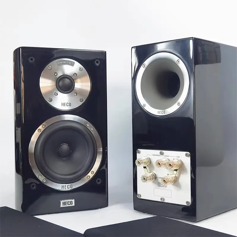 

Импортированная из Германии HECO GT202 книжная полка класса лихорадки, многолинейный кроссовер, высокие частоты, усиление талии, барабан, фортепианная краска