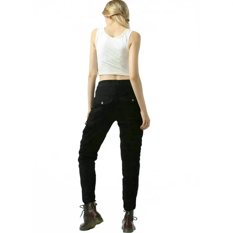 أنثى دراجة نارية فارس حماية الجينز مستقيم فضفاض ركوب السراويل الواقية موتوكروس اليومية الدراجات السراويل الواقية #6