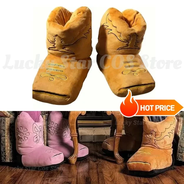 

The House Slipper Boots Cowboy Boots Men's & Women's Cozy Winter Slipper Boots Indoor House Shoes for Valentine's Day Gift