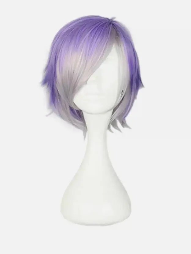 Short Resistant Cosplay Wig Party Wigs Full Synthetic Hair 30cm/11.8