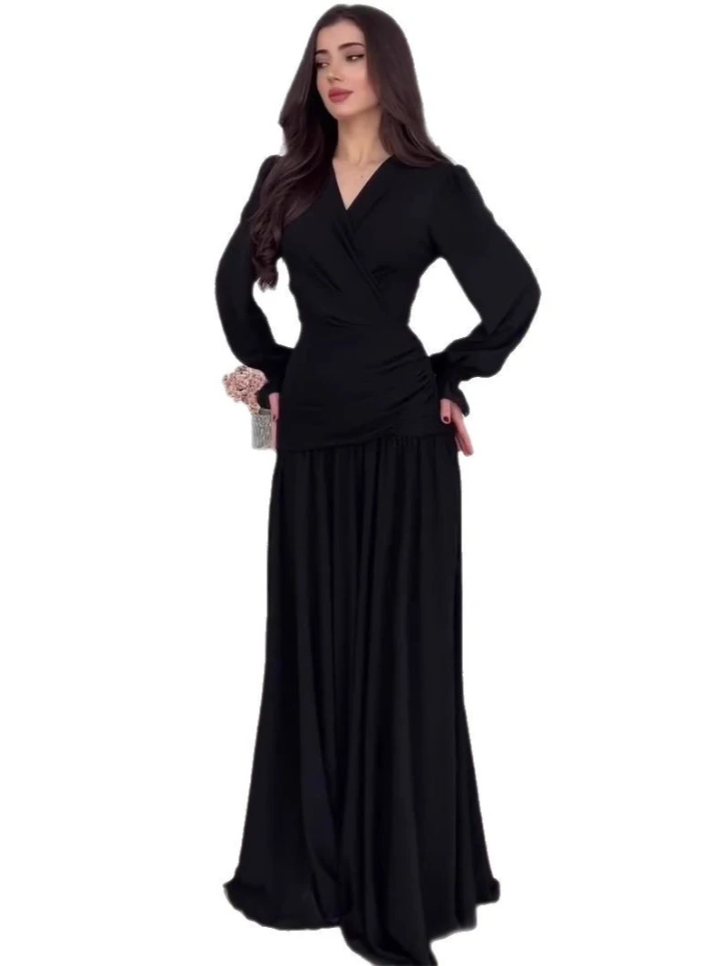 Eid femmes Robe musulmane Abaya mousseline de soie robes Largos fête Caftan Jalabiya Ramadan robes longues dubaï caftan arabe longue Robe 2025