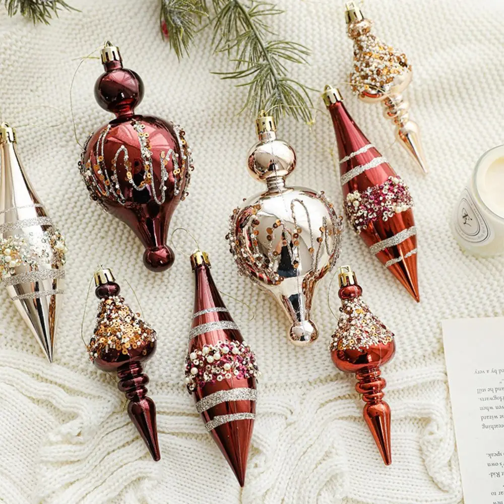 

Champagne Coffee Christmas Balls Pendants DIY Plastic Xmas Tree Hanging Ornaments Shatterproof Merry Christmas Decor