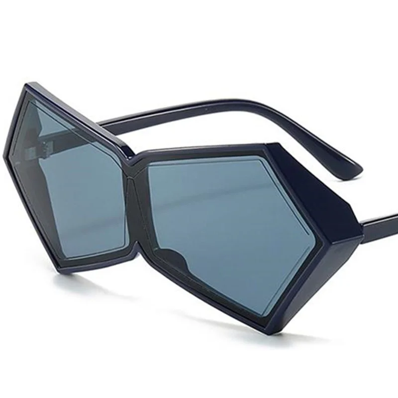 Gafas de sol Anti-UV, lentes Siamesas, montura de gran tamaño, gafas geométricas ornamentales simplificadas, nuevas