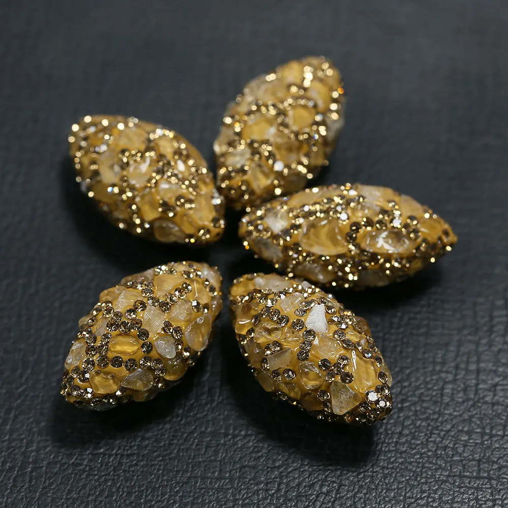 

APDGG 5 Pcs Yellow Citrine Spacer Beads Jewelry DIY