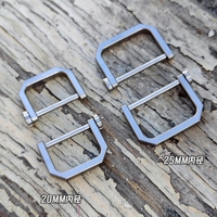 EDC Titanium Alloy Hooves buckle Vachette Clasp Outdoor EDC Small Tool Keychain D Shape Titanium Buckle Car Keychain Tools