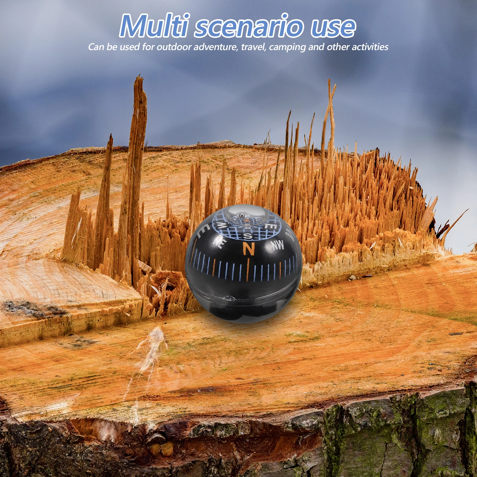 

Black Mini Ball Compass Durable Plastic Handheld Pocket Navigation Tool For Hiking Camping Travel Outdoor Adventure